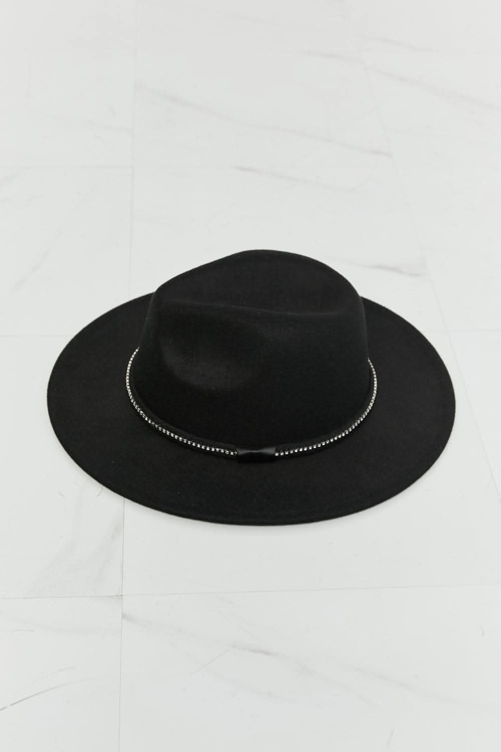 Fame fedora hat with rhinestones - Love Salve